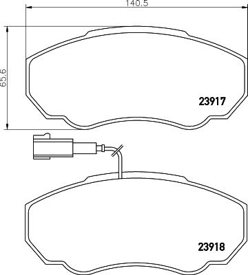 HELLA 8DB 355 010-391 - Komplet Pločica, disk-kočnica www.molydon.hr