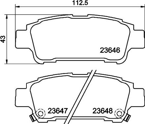 HELLA 8DB 355 010-311 - Komplet Pločica, disk-kočnica www.molydon.hr