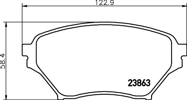 HELLA 8DB 355 010-261 - Komplet Pločica, disk-kočnica www.molydon.hr