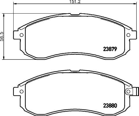 HELLA 8DB 355 010-281 - Komplet Pločica, disk-kočnica www.molydon.hr