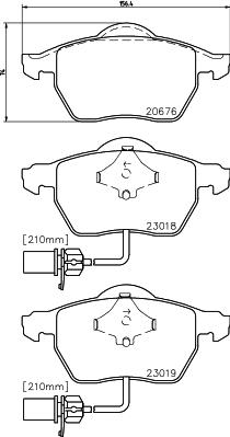 HELLA 8DB 355 010-731 - Komplet Pločica, disk-kočnica www.molydon.hr