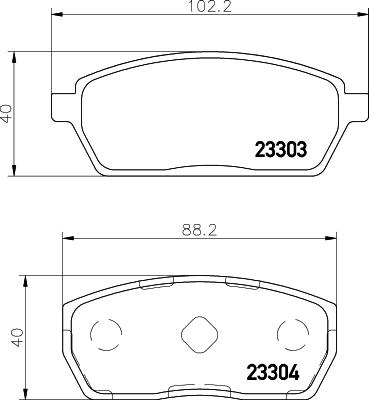 HELLA 8DB 355 011-611 - Komplet Pločica, disk-kočnica www.molydon.hr