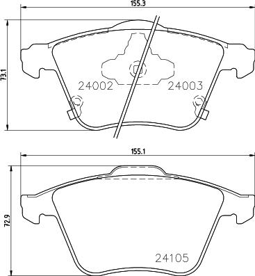 HELLA 8DB 355 028-151 - Komplet Pločica, disk-kočnica www.molydon.hr