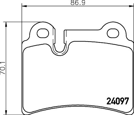 HELLA 8DB 355 011-861 - Komplet Pločica, disk-kočnica www.molydon.hr