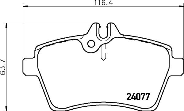 HELLA 8DB 355 011-381 - Komplet Pločica, disk-kočnica www.molydon.hr