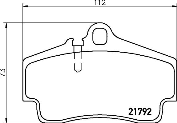 HELLA 8DB 355 018-481 - Komplet Pločica, disk-kočnica www.molydon.hr