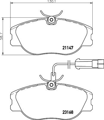 HELLA 8DB 355 018-181 - Komplet Pločica, disk-kočnica www.molydon.hr