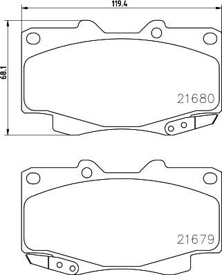 HELLA 8DB 355 013-481 - Komplet Pločica, disk-kočnica www.molydon.hr