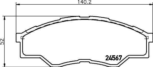 HELLA 8DB 355 013-471 - Komplet Pločica, disk-kočnica www.molydon.hr