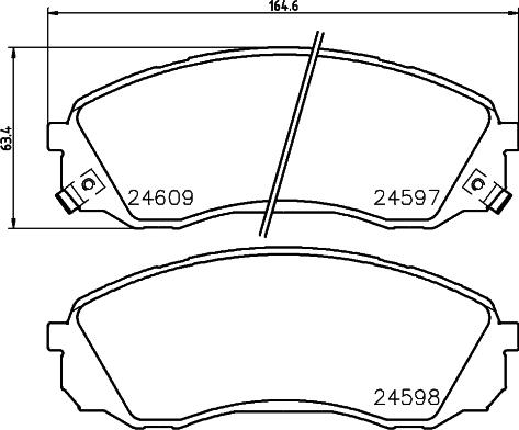 HELLA 8DB 355 013-541 - Komplet Pločica, disk-kočnica www.molydon.hr