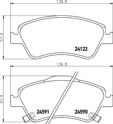 HELLA 8DB 355 013-561 - Komplet Pločica, disk-kočnica www.molydon.hr