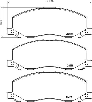 HELLA 8DB 355 013-061 - Komplet Pločica, disk-kočnica www.molydon.hr