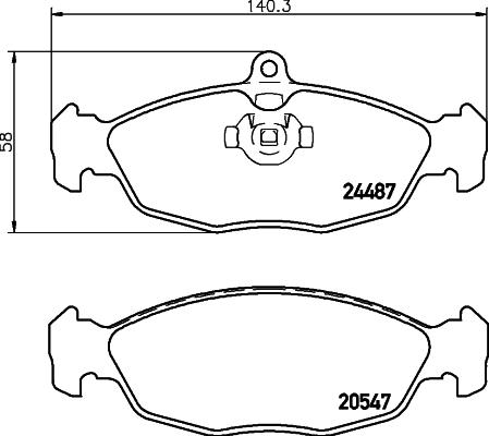 HELLA 8DB 355 013-031 - Komplet Pločica, disk-kočnica www.molydon.hr