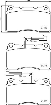 HELLA 8DB 355 012-291 - Komplet Pločica, disk-kočnica www.molydon.hr