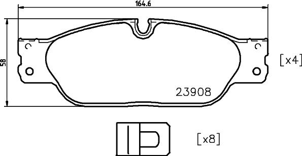 HELLA 8DB 355 012-251 - Komplet Pločica, disk-kočnica www.molydon.hr