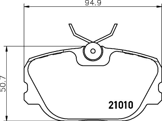 HELLA 8DB 355 017-941 - Komplet Pločica, disk-kočnica www.molydon.hr