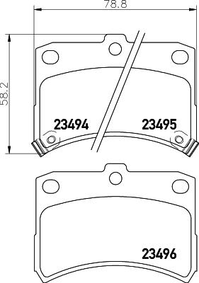 HELLA 8DB 355 017-121 - Komplet Pločica, disk-kočnica www.molydon.hr