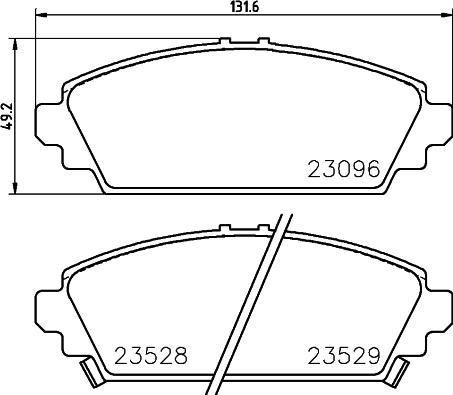 HELLA 8DB 355 017-261 - Komplet Pločica, disk-kočnica www.molydon.hr