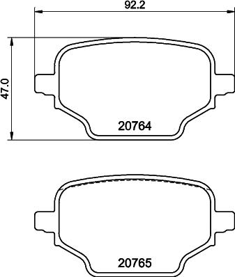 HELLA 8DB 355 039-911 - Komplet Pločica, disk-kočnica www.molydon.hr