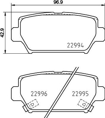 HELLA 8DB 355 039-401 - Komplet Pločica, disk-kočnica www.molydon.hr