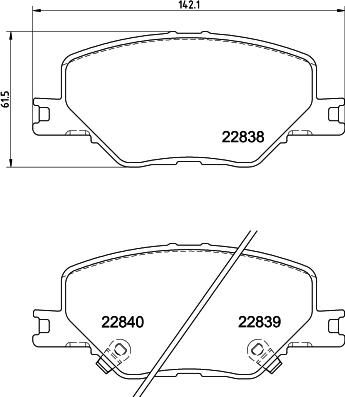 HELLA 8DB 355 039-061 - Komplet Pločica, disk-kočnica www.molydon.hr