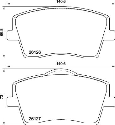 HELLA 8DB 355 039-001 - Komplet Pločica, disk-kočnica www.molydon.hr