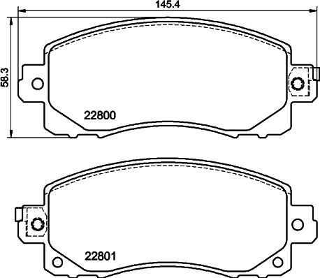 HELLA 8DB 355 039-161 - Komplet Pločica, disk-kočnica www.molydon.hr