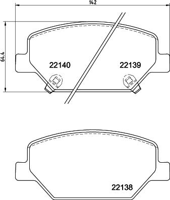 HELLA 8DB 355 039-121 - Komplet Pločica, disk-kočnica www.molydon.hr