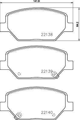 HELLA 8DB 355 039-811 - Komplet Pločica, disk-kočnica www.molydon.hr