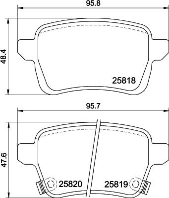 HELLA 8DB 355 036-431 - Komplet Pločica, disk-kočnica www.molydon.hr