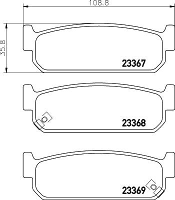 HELLA 8DB 355 036-621 - Komplet Pločica, disk-kočnica www.molydon.hr