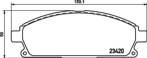 HELLA 8DB 355 030-171 - Komplet Pločica, disk-kočnica www.molydon.hr