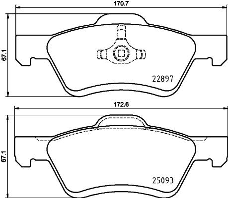 HELLA 8DB 355 031-691 - Komplet Pločica, disk-kočnica www.molydon.hr