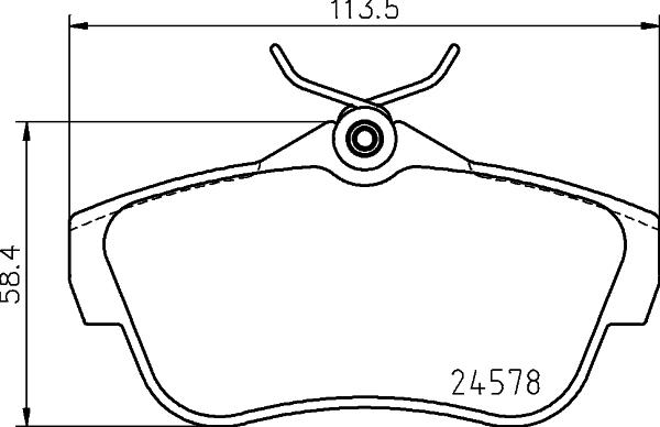 HELLA 8DB 355 031-661 - Komplet Pločica, disk-kočnica www.molydon.hr