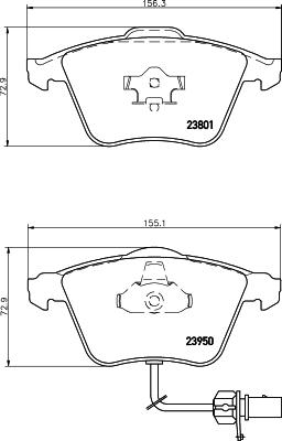 HELLA 8DB 355 031-171 - Komplet Pločica, disk-kočnica www.molydon.hr