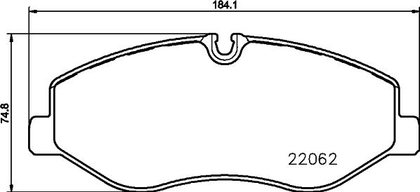 HELLA 8DB 355 031-841 - Komplet Pločica, disk-kočnica www.molydon.hr