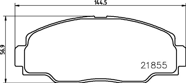 HELLA 8DB 355 032-381 - Komplet Pločica, disk-kočnica www.molydon.hr