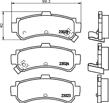 HELLA 8DB 355 029-381 - Komplet Pločica, disk-kočnica www.molydon.hr