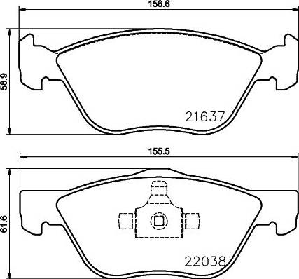 HELLA 8DB 355 024-931 - Komplet Pločica, disk-kočnica www.molydon.hr