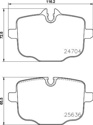 HELLA 8DB 355 024-921 - Komplet Pločica, disk-kočnica www.molydon.hr