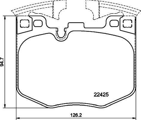 HELLA 8DB 355 025-951 - Komplet Pločica, disk-kočnica www.molydon.hr