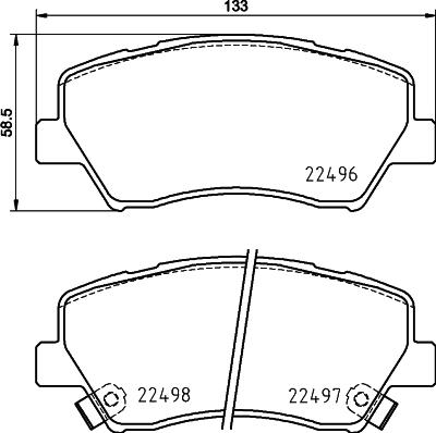 HELLA 8DB 355 025-211 - Komplet Pločica, disk-kočnica www.molydon.hr