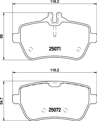 HELLA 8DB 355 026-571 - Komplet Pločica, disk-kočnica www.molydon.hr