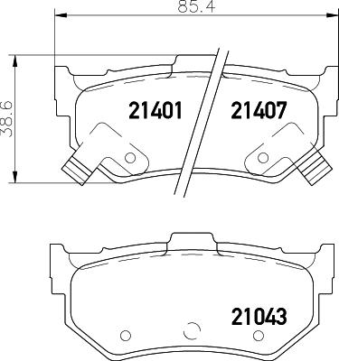 HELLA 8DB 355 026-861 - Komplet Pločica, disk-kočnica www.molydon.hr