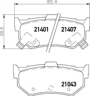 HELLA 8DB 355 006-281 - Komplet Pločica, disk-kočnica www.molydon.hr