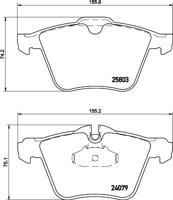 HELLA 8DB 355 020-921 - Komplet Pločica, disk-kočnica www.molydon.hr