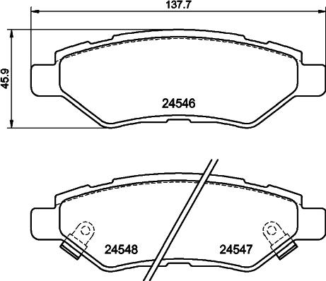 HELLA 8DB 355 020-011 - Komplet Pločica, disk-kočnica www.molydon.hr