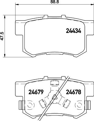 HELLA 8DB 355 020-021 - Komplet Pločica, disk-kočnica www.molydon.hr