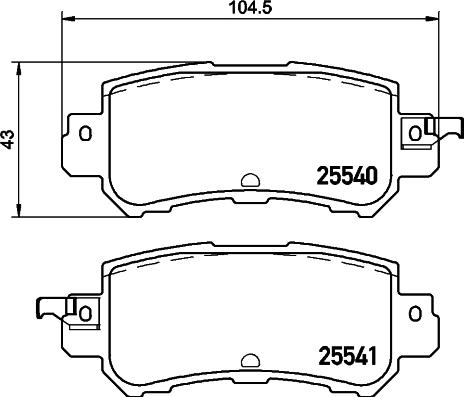 HELLA 8DB 355 020-151 - Komplet Pločica, disk-kočnica www.molydon.hr