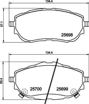 HELLA 8DB 355 020-281 - Komplet Pločica, disk-kočnica www.molydon.hr